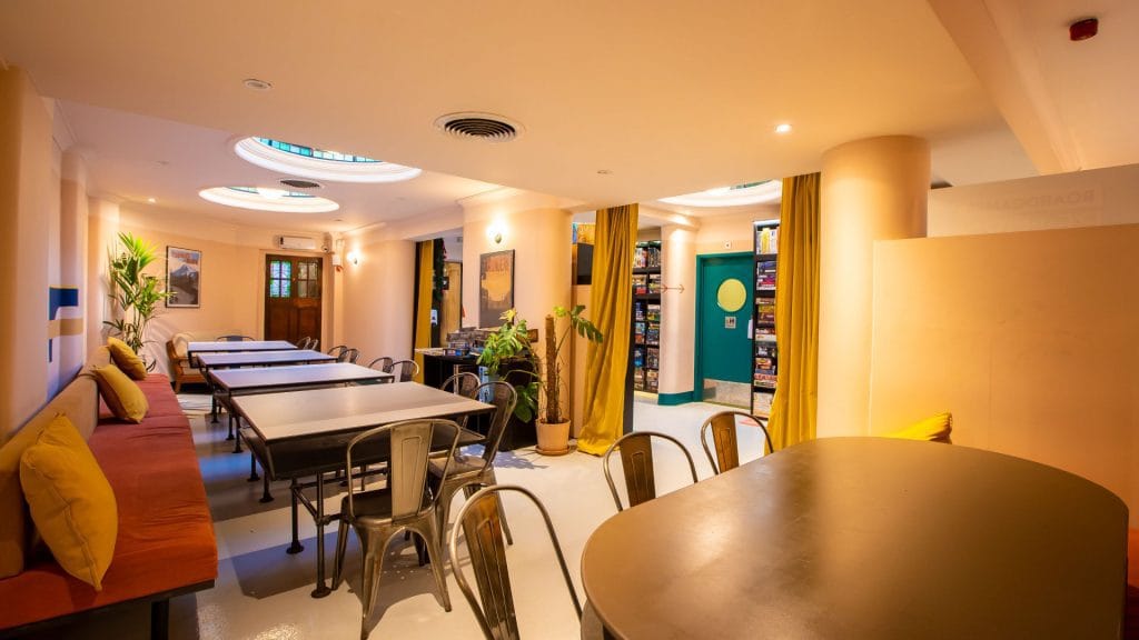 Seating at Draughts London Restaurant Waterloo and Hackney