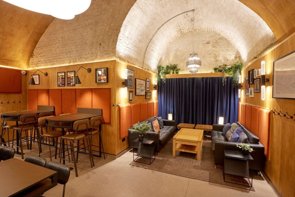 Lounge Sofa Seating at Draughts London Waterloo and Hackney Restaurants